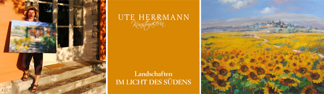 Zum Heimatfest der Stadt Adenau in der Johanniter Komturei präsentiert der Kunstförderverein Eifelart vom 27.8.-4.9.2016 neue impressionistische Gemälde von Ute Herrmann.