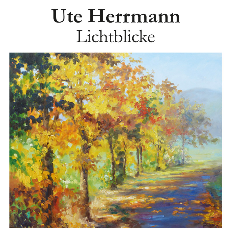 Vernissage der Ausstellung „Lichtblicke“ von Kunstmalerin Ute Herrmann in der Galerie "Bilder im Hof" in Flensburg